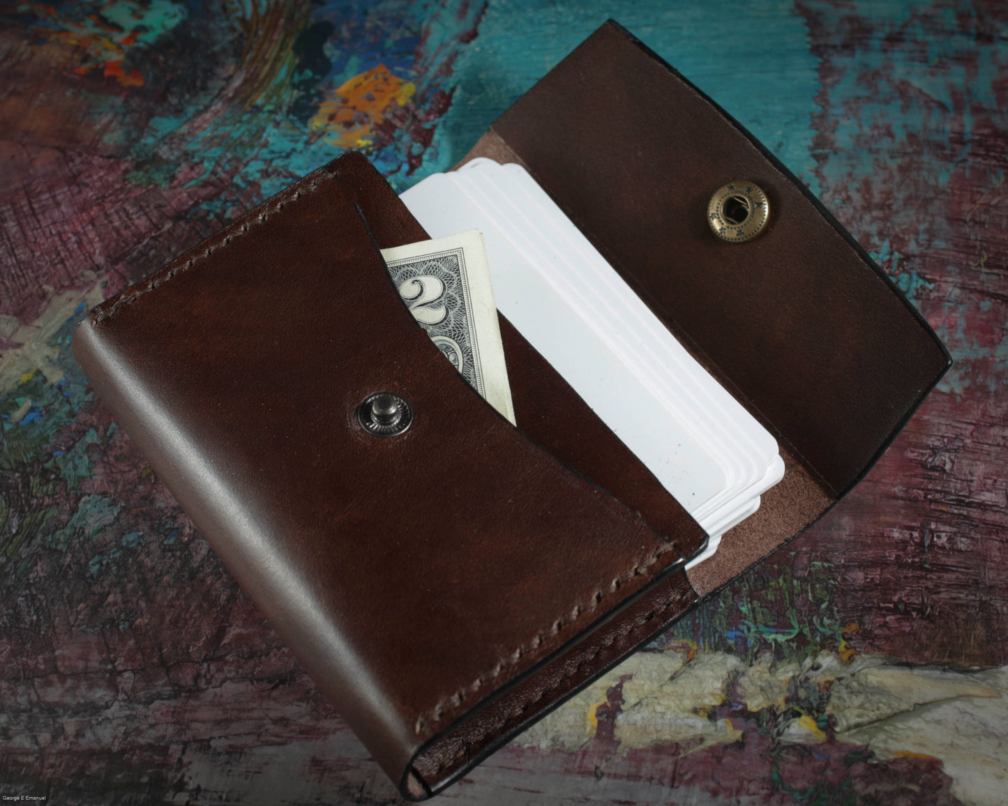 The George Earl Handmade Magnum 25 Card Museum Leather Wallet
